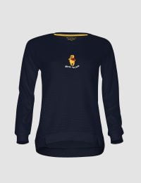 بلوز زنانه آستین رگلان کرکره ای طرح پو