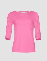 بلوز زنانه آستین سه ربع یقه چاکدار