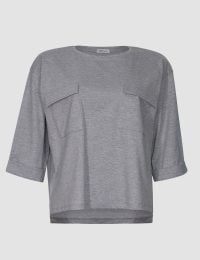 بلوز زنانه آستین پاکتی دو جیب