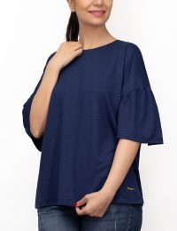 تیشرت زنانه فری سایز ساده - تصویر 2