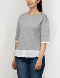 بلوز آستین سه ربع پایین نساجی - تصویر 3