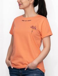 تیشرت زنانه آستین پاکتی سمن - تصویر 2