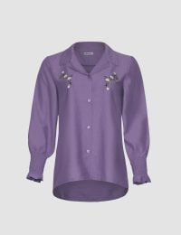 شومیز زنانه گلدوزی گل آرتی - تصویر 2