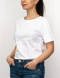 تیشرت زنانه بیسیک یقه گرد آرینا - تصویر 5