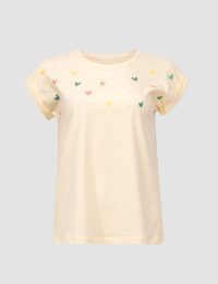 تیشرت زنانه آستین پاکتی قلبی - تصویر 2