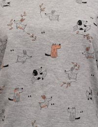 بلوز آستین سه ربع طرح سگ - تصویر 2