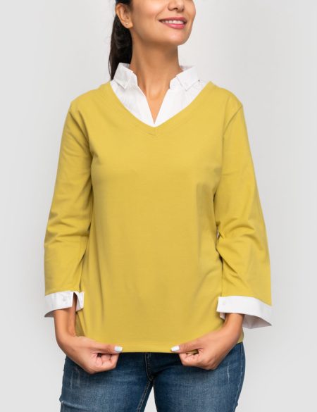 بلوز زنانه یقه هفت نساجی