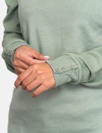 بلوز سرشانه چین دار آستین سه دکمه - تصویر 4