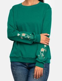 بلوز زنانه سر آستین گلدوزی گلبو