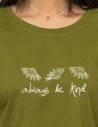 تیشرت زنانه سرشانه افتاده مهربانی - تصویر 2