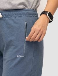 شلوار زنانه جیب زیپ دار راسته ریحان - تصویر 2