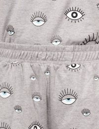 شلوارک زنانه چاپدار چشمی - تصویر 2