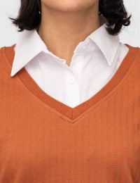 پولوشرت زنانه یقه نساجی مارینا - تصویر 2