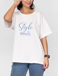 تیشرت زنانه آستین پاکتی استایل