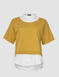 تیشرت زنانه یقه دیپلمات مارپیچ