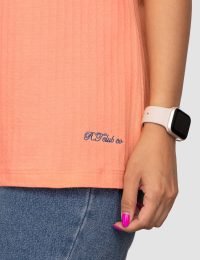 تیشرت زنانه یقه گرد مارپیچ گلمان - تصویر 3