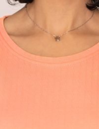 تیشرت زنانه یقه گرد مارپیچ گلمان - تصویر 2