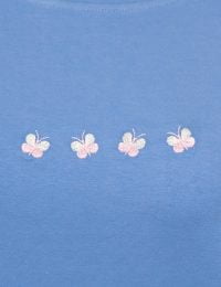 تیشرت کراپ زنانه چهار پروانه - تصویر 2