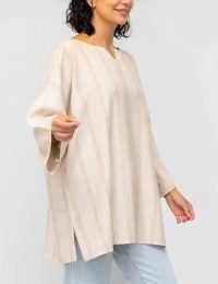 شومیز زنانه آستین پاکتی چاکدار