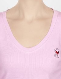 بلوز کراپ زنانه گلدوزی اسنوپی عاشق - تصویر 3