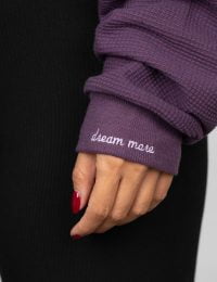 هودی کراپ زنانه آستین رگلان روشنک - تصویر 2