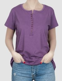 تیشرت زنانه ۱۴ دکمه دل آسا