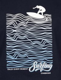 تیشرت مردانه یقه گرد موج سواری - تصویر 2