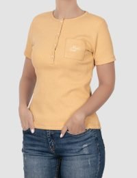 تیشرت زنانه جیب دار گلدوزی رویال