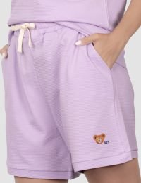 شورتک زنانه گلدوزی خرس متعجب