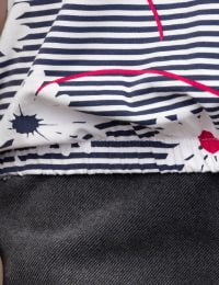 تیشرت زنانه یقه گیپور دار گلرو - تصویر 3