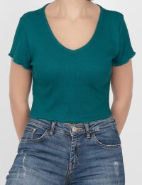 تیشرت کراپ زنانه کشبافت شوکا