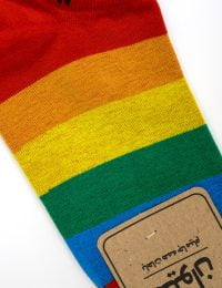 جوراب زنانه مچی راه راه درشت رنگی - تصویر 2