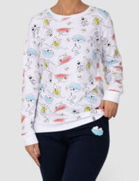 بلوز زنانه تمام چاپ اسنوپی آبرنگی