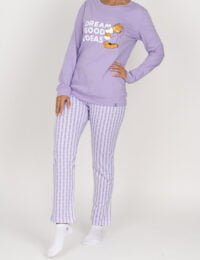 شلوار زنانه پنبه راه راه گارفیلد - تصویر 2