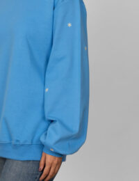 بلوز زنانه آستین گلدوزی گل ریز ستاره ای - تصویر 4