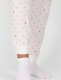 شلوار زنانه تمام چاپ راه راه قلبی - تصویر 3