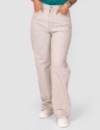 شلوار زنانه جین نیم بگ جاودان