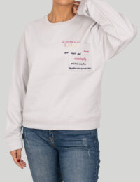 بلوز زنانه سرشانه افتاده گلدوزی شاینا