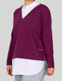 پولوشرت زنانه یقه هفت بغل چاکدار سورینا