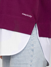 پولوشرت زنانه یقه هفت بغل چاکدار سورینا - تصویر 3