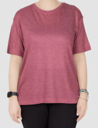 تیشرت زنانه کرپ سرمه