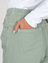 شلوار مام فیت کتان افسون - تصویر 2