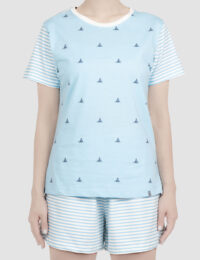 تیشرت زنانه راه راه و قایق - تصویر 5