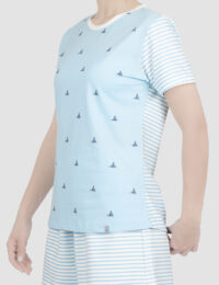 تیشرت زنانه راه راه و قایق