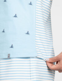 تیشرت زنانه راه راه و قایق - تصویر 4