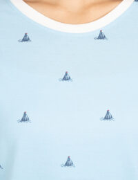 تیشرت زنانه راه راه و قایق - تصویر 2