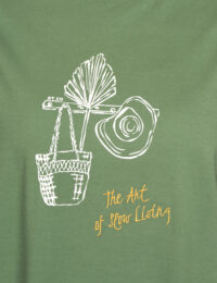 تیشرت زنانه چاپدار طلا - تصویر 2