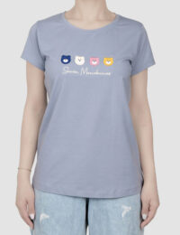 تیشرت زنانه گلدوزی خرس رنگی