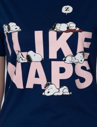 تیشرت زنانه چاپدار اسنوپی تنبل - تصویر 2