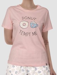 تیشرت زنانه دونات و قهوه